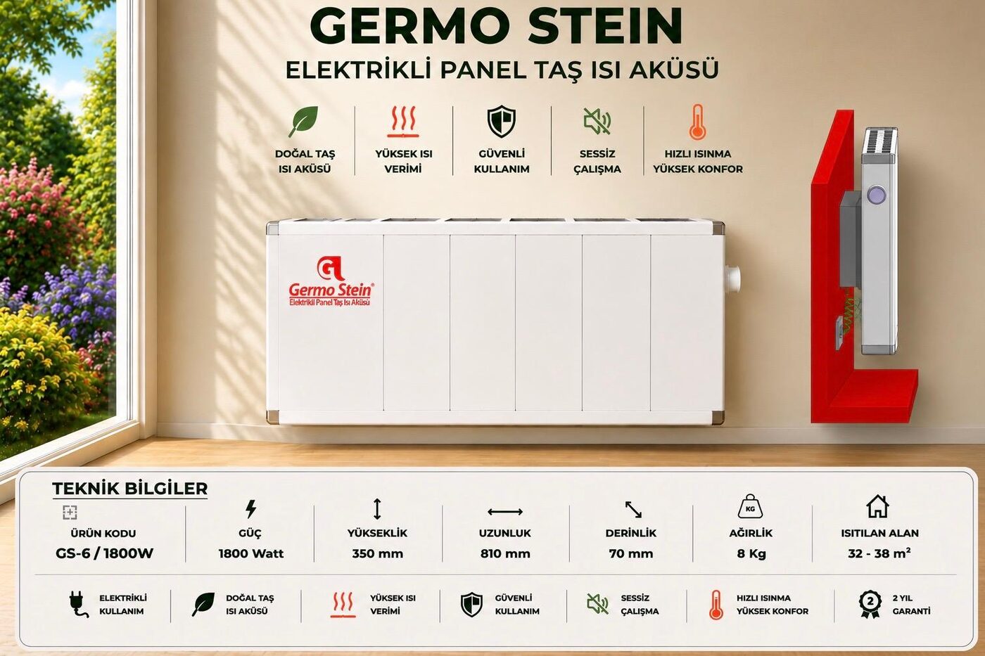Germo Stein modern, şık ve estetik tasarım